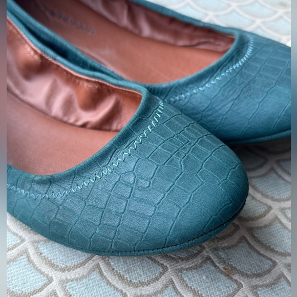 Lucky Brand Emmie Ballet Flat Leather Teal Blue Women’s Size 8.5 - Picture 3 of 14
